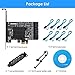BEYIMEI PCIe SATA Card 8 Ports, with 8 SATA Cables, Power Splitter Cable andLow Profile Bracket, 3.0 Controller Expansion PCI-E X1 3.0 Gen3 (6Gbps) Controller Card (ASM1064+JMB575)