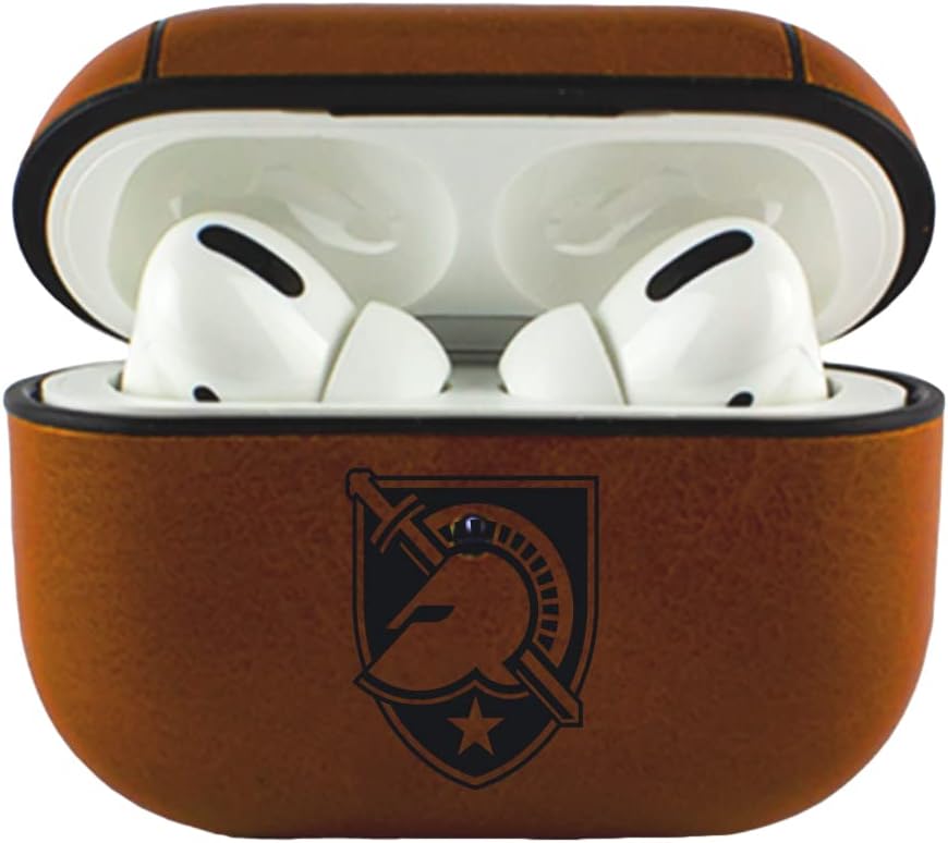 AudioSpice Collegiate Leatherette Cover for Apple AirPods Pro (2nd Generation) Case with Carabiner and Safety Cord – West Point Black Knights