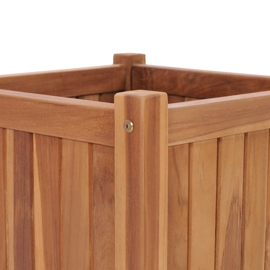 Arriate, Macetas para Flores Y Plantas, Jardineria Maceteros, Huerto Urbano Terraza, Mesa De Cultivo, Mesa Cultivo, de Madera Maciza de Teca 40x40x40 cm