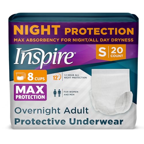 Inspire Adult Diapers Women or Men - MAX Absorbency | Our Most Absorbent and Dry, Incontinence Underwear for Women or Men | Leak Proof Diaper Overnight or Daytime for Heavy