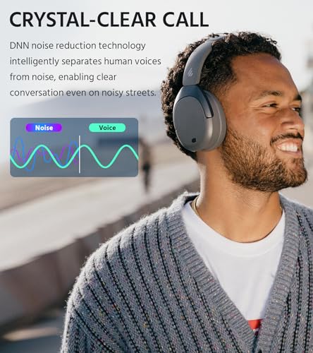 Image of Edifier W830NB Wireless Over Ear Headphones with -45dB Active Noise Cancelling, 94H Playtime, LDAC Hi-Res Sound, Spatial Audio, Fast Charging, Multipoint Connection, Bluetooth V5.4 - Gray