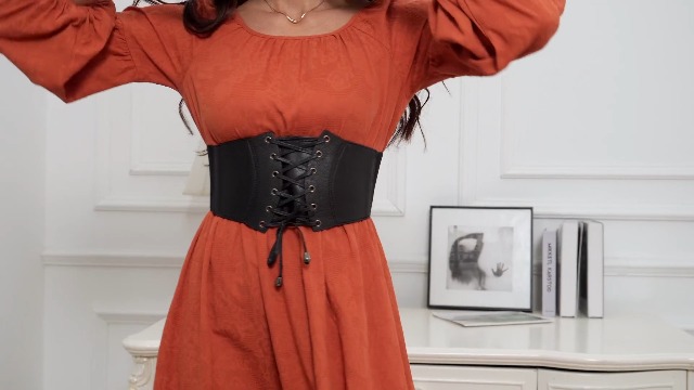 VONMELLI Corsetto largo da donna con lacci in stile