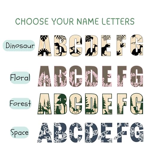 Personalized 3D Woodland Name Sign for Nursery - Boho Wall Art for Kids' Rooms, Unique Family Name Decor and Perfect Gift for Baby Showers and Birthdays - Image 9