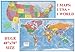 48x78 World and USA Classic Elite Huge Two Wall Map Set - Laminated