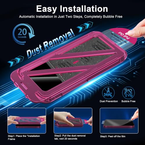 QHOHQ for iPhone 18 Pro Max Privacy Screen Protector, 9H+ Tempered Glass - image 2