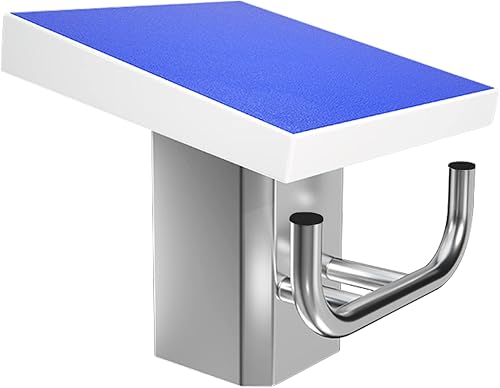 Mecpramy Plataforma de buceo en piscina, tabla de buceo con base de acero inoxidable, superficie antideslizante inclinada a 15, capacidad de carga
