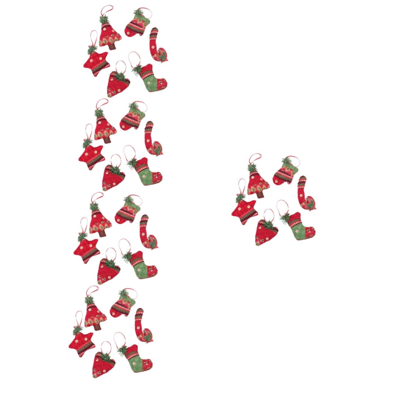 Alipis 30 Pièces décoration de Noël Pendentif Sapin de Noel Ornements de de noël Decoration Noel Traditionnel Ribbon Christmas décorations d'arbre de décorations de Rouge
