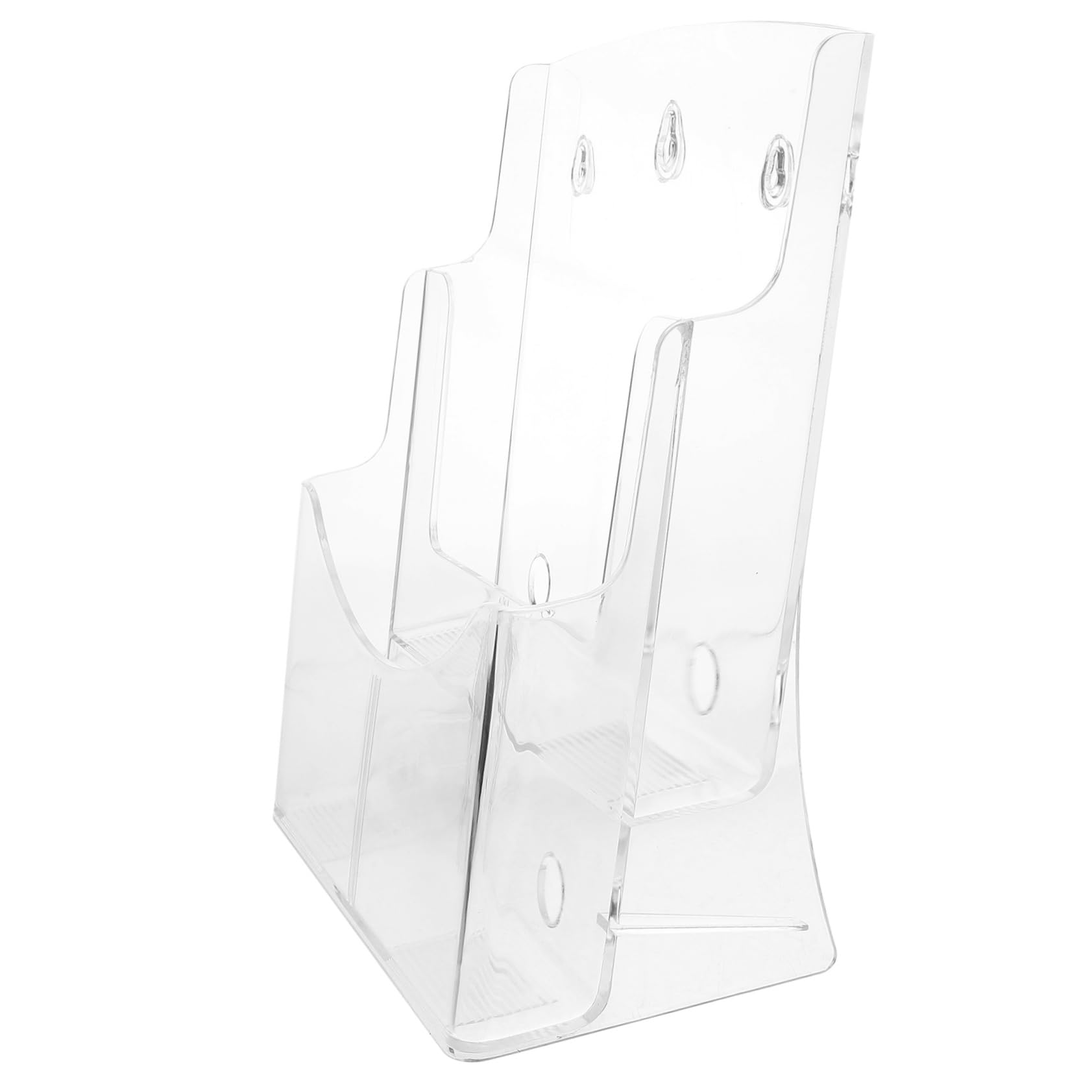 Ayuwqzx One Color Portrait Literature Stands For Display, Acrylic Wall Mounted Brochures Document Organizer For Office Desk Or Display
