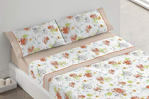 Burrito Blanco | Juego sábanas Color Beige 686 | para Cama de 105 cm (+ Medidas Disponibles) | Sábanas 105 | Cama indivual 105