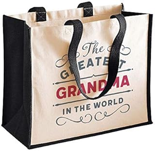 Grandma Gift, Grandma Birthday Bag, Personalised Grandma Present Fantastic Grandma Christmas, Xmas or Mothers Day Gift, Funny Novelty Gift from Niece Grandma Keepsake (Black)