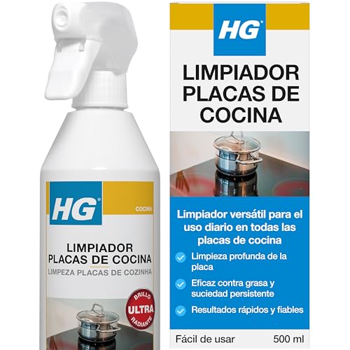 HG Limpiador placas de cocina - Elimina la Grasa de la encimera, Placas de Inducción, las Placas de Cerámica y Placas de Gas - 500ml