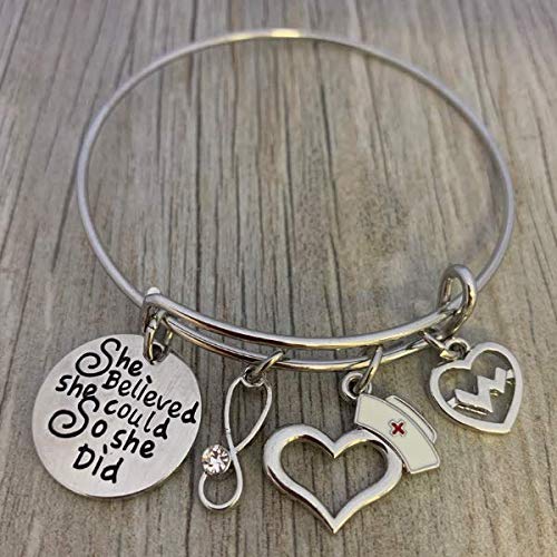 Image of Infinity Collection - LPN Charm Bracelet - LPN Bangle Nursing Appreciation Gift for RN LPN Graduation Licensed Nurse