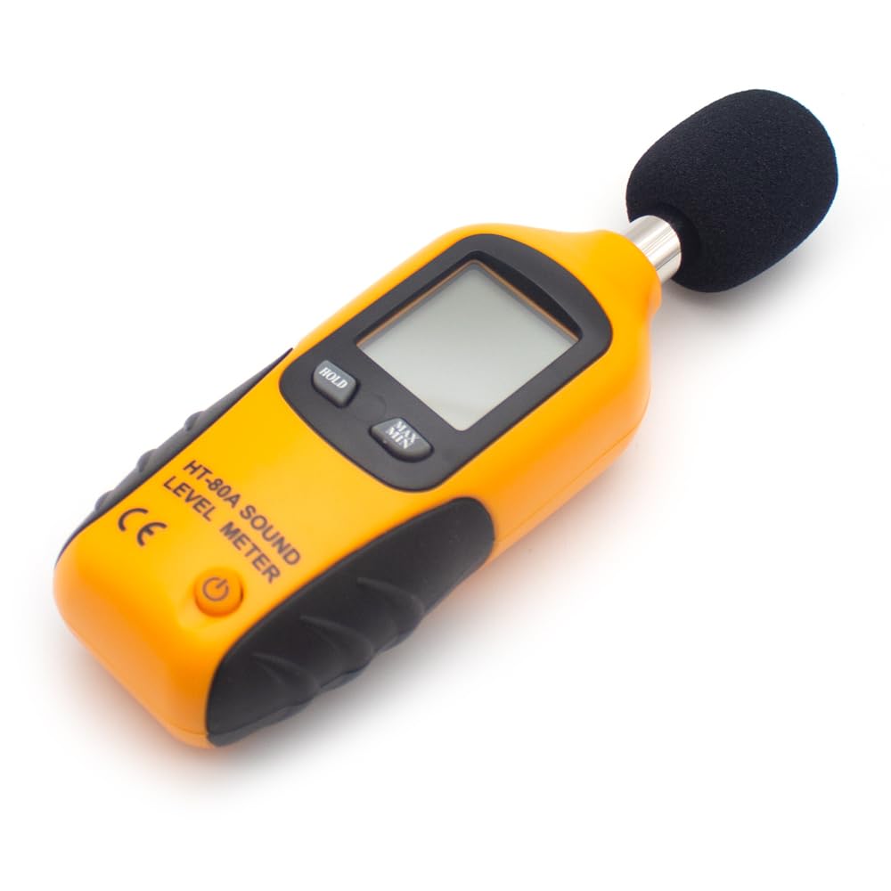 Toplionace HT-80A Décibelmètre, Sonomètre Numérique 30-130dB Outil de Mesure du Bruit Audio