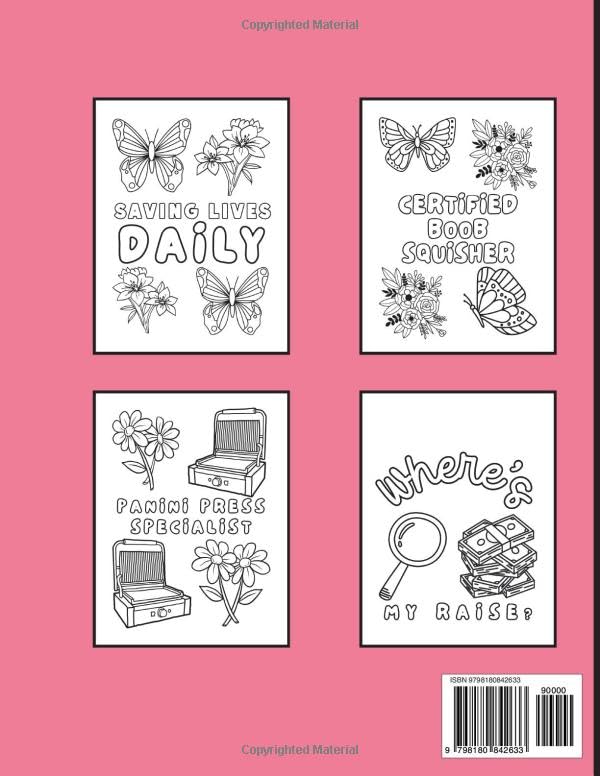 Mammogram Tech Coloring Book: A Funny and Snarky Appreciation Gift for Breast Cancer Awareness Month image 3