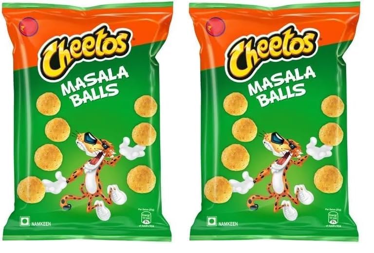 Image of Cheetos Masala Balls Crispy Chips & Snacks, 84g (Pack of 2)
