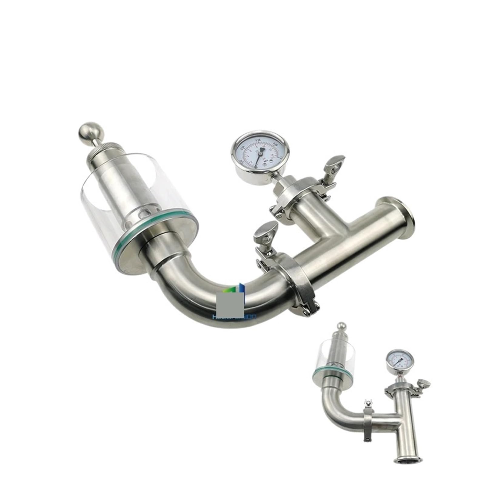 Spunding valve pour fermenteur avec manomètre 1.5'' Tri Clamp anti-fuite