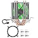Chłodnica procesora Chłodnica procesora, wentylator procesora ASHATA Cicha chłodnica procesora 4 rurki cieplne, oświetlenie LED Wentylator procesora 48CFM Wentylator PWM Chłodnica procesora dla Intel LGA 1156/1155/1150/775 i AMD (zielone światło)