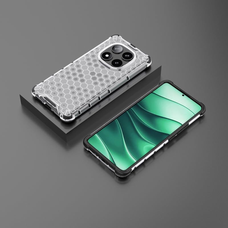 Image of Plastic Bumper Back Case Cover for Redmi Note 14 Pro 5G (Transparent)