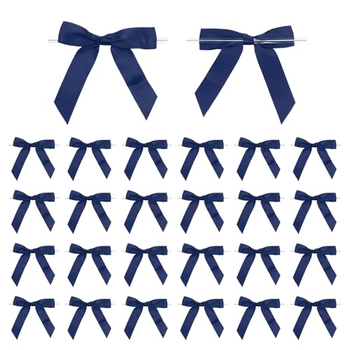 Colore: blu navy; materiale: poliestere; dimensioni: 6,25 x 6,25 cm (lunghezza x larghezza). Contenuto della confezione: 50 fiocchi a spirale