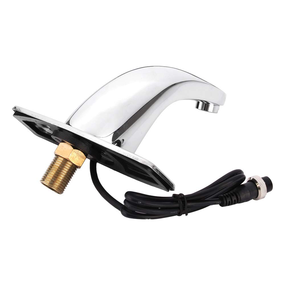 Rubinetto Automatico con Sensore a Infrarossi, miscelatore lavabo intelligente senza con scatola di controllo e valvola miscelatrice per acqua calda e fredda