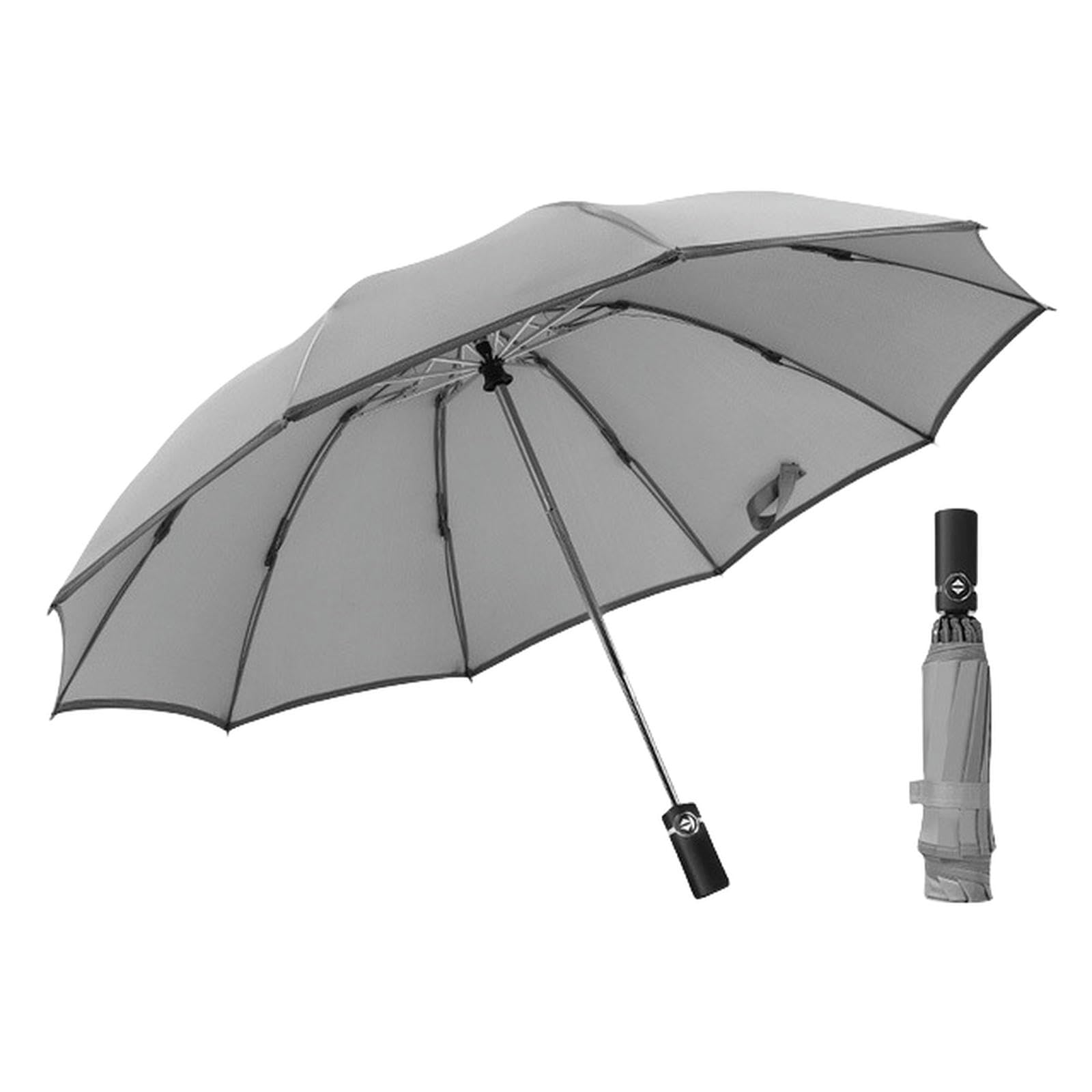 MdybF Parasol wiatroodporny składany odwrócony parasol z odblaskowym 10 żebrami automatyczne otwieranie i zamykanie przenośny parasol podróżny