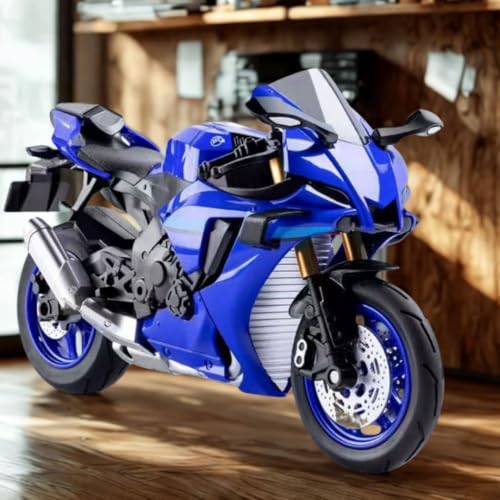 Image of PLUSPOINT Diecast R1 Motorcycle Toy Bike 1:10 Scale Model Vehicles Alloy Simulation Super Bike Also for Car Dashboard Adult Alloy Motorbike Toy Simulation Model Vehicle Toy Street Machine Kids Gift