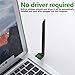 USB WiFi Adapter，USB WiFi Adapter for PC Wireless Network Adapter for Desktop with 2.4GHz, 5dBi High Gain Dual Band Antenna, Supports Win11/10/8.1/8/7.