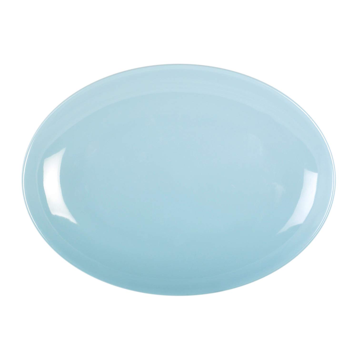 Blue Jade melamine dinnerware collection 13 1/8" x 10 3/8" platter by Thunder Group – Large, Melamine, Light Blue, Model 2914