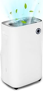 TANGZON 40L/Day Dehumidifier, Quiet Laundry Drying Dehumidifiers with Digital Humidity Display, 24H Timer, Continuous Drainage, Sleep Mode, Childlock & 6.5L Water Tank for Home Damp Condensation
