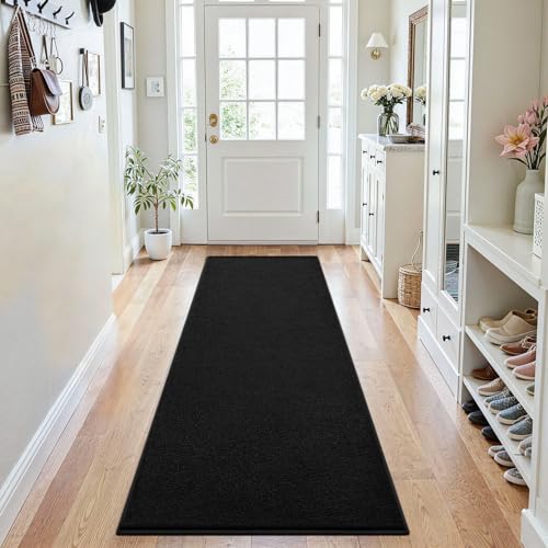 ISEAU alfombra pasillera negra 2x6 pies miniatura 5