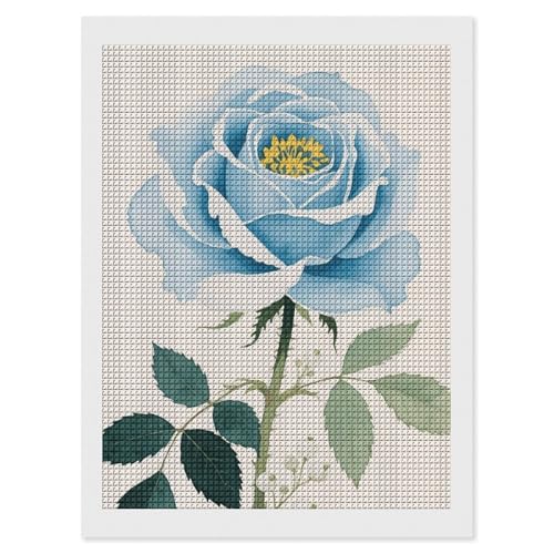 Anti-stress kit peinture diamant 5D fleur bleue aquarelle pour vaincre l'ennui à la maison