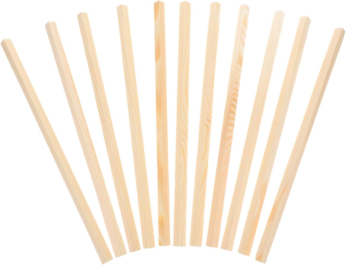 Zerodeko 11.8" Pine Wood Triangle Window Molding Trim Strips - 10 Pack DIY Screen Frame Wood Trim for Home Decor & Improvement