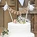 Ginger Ray Mrs Wimpelkette für Hochzeitstorten, Holz, rustikal, Landhaus