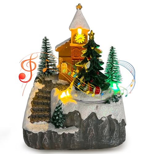 Weihnachtsdorf Mit Beleuchtung, Weihnachtsstadt Beleuchtet Mit Musik,...