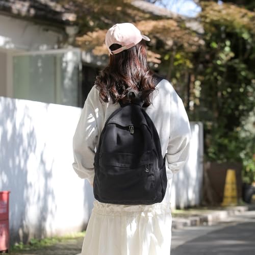 Image of AFGWK Vintage Canvas Backpack for Women Grunge Hippie Cute Boho School