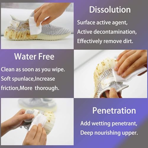 Image of adbeni Shoe Shine Wipes | Quick Sneaker & Shoe Cleaner | Cleaning Wet Wipes for Canvas, Rubber & Synthetic Shoes | Removes Dirt, Dust & Stains | Travel-Friendly, Gentle Formula