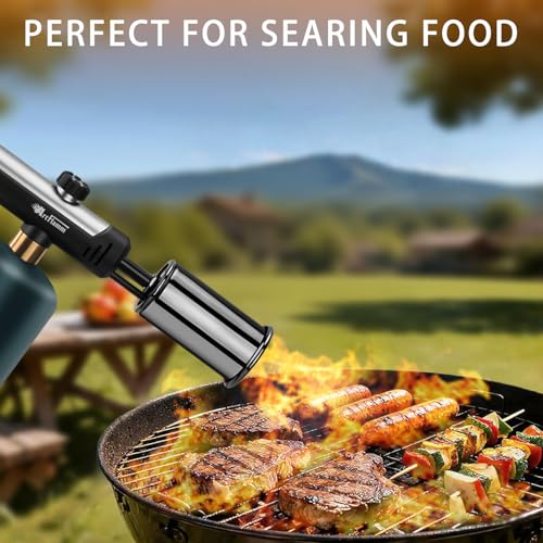 Image of ARTFLAMM Propane Torch with Safety Lock, Adjustable Kitchen Flamethrower Gun With One-Touch Max Fire, Cooking Blow Torch for Grill, Charcoal Ignition, Weeding & Snow Removal(Tank Not Included)