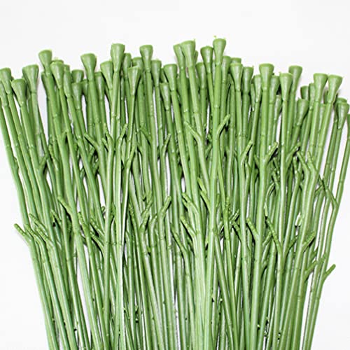 Tomaibaby Artificial Flower Stems 13 Inch Green Diy Flower Poles for Crafting Floral Arrangements Wedding Bouquets Home Decoration - Image 4