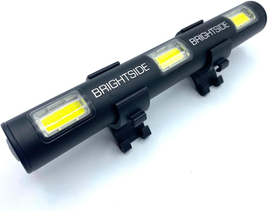 Brightside. Front Bike Light for Road Cyclists. Multi-Mode Safety Light, Cycling Accessories. 3000+ Charge Cycles, Intelligent Memory, Universal Mounting. USB and Waterproof