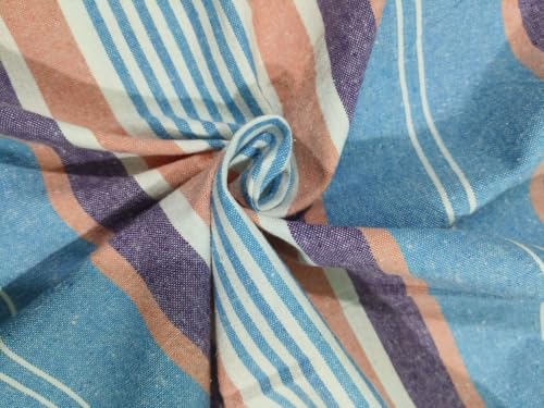 Image of Khadi Handloom Handmade 210TC Single Bed Sheet Cotton 7.5X5 feet Superfine Premium Cotton bedsheet Single Bed Combo & Single Pack (Oceanic-Blue-90X60, Full)