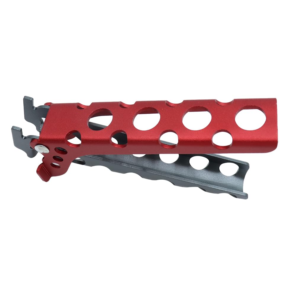 Hsthe Sea Pot Lifter, Lightweight And Durable Aluminum Pot Pan Bowl Gripper Handle Holder For Camping Cookware (Black And Red)