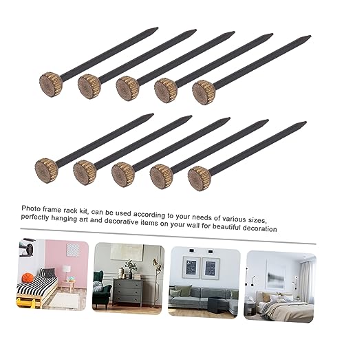 Image of 50Pcs Picture Hangers Hooks for Wall Heavy Duty Frame Hooks Home Hardware Hanger Accessories for Photo and Artwork Display Easy Mounting
