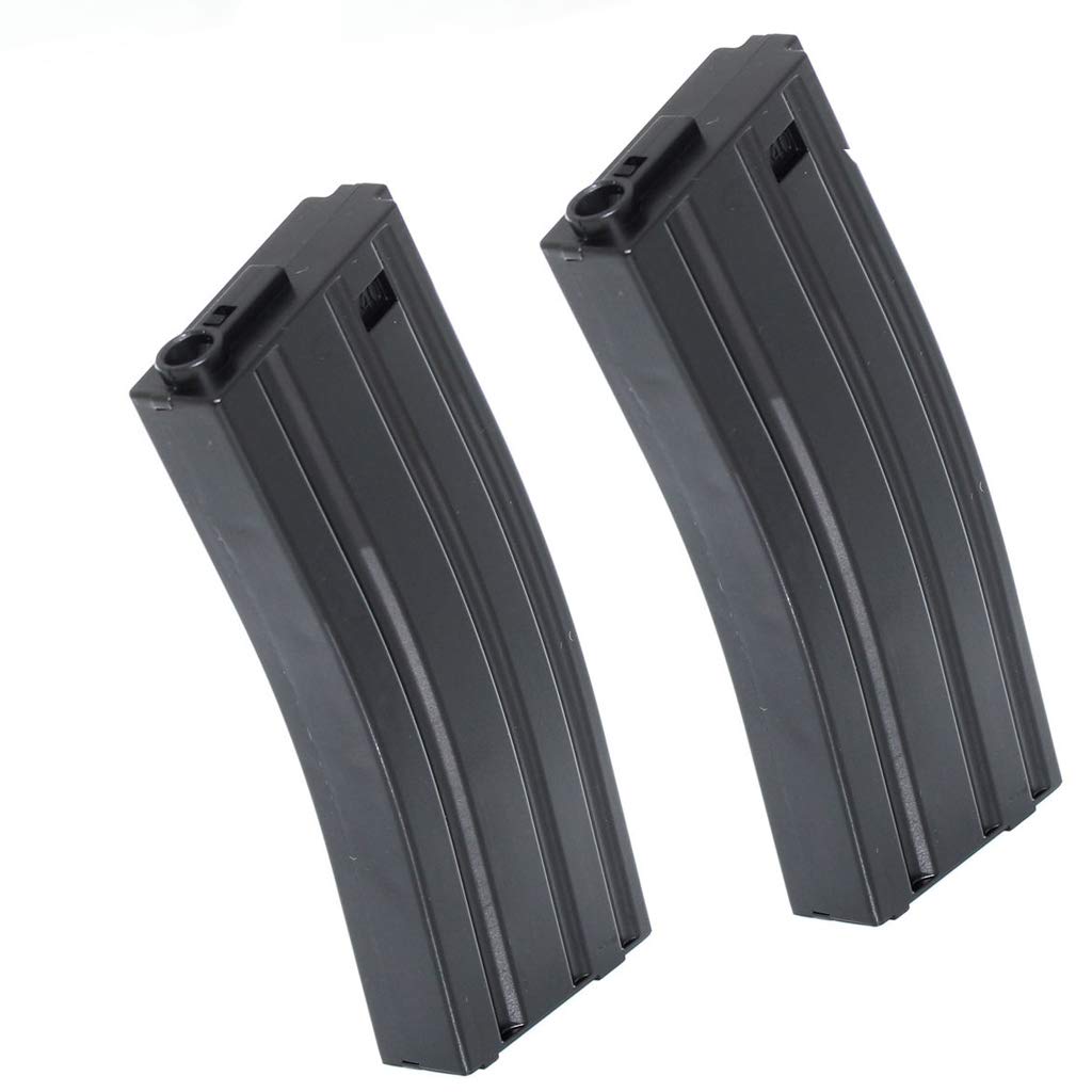 Airsoft Softair Parts 2pcs 120rd Mag Mid-Cap Econ Magazin Für M4 M16 Serie Schwarz