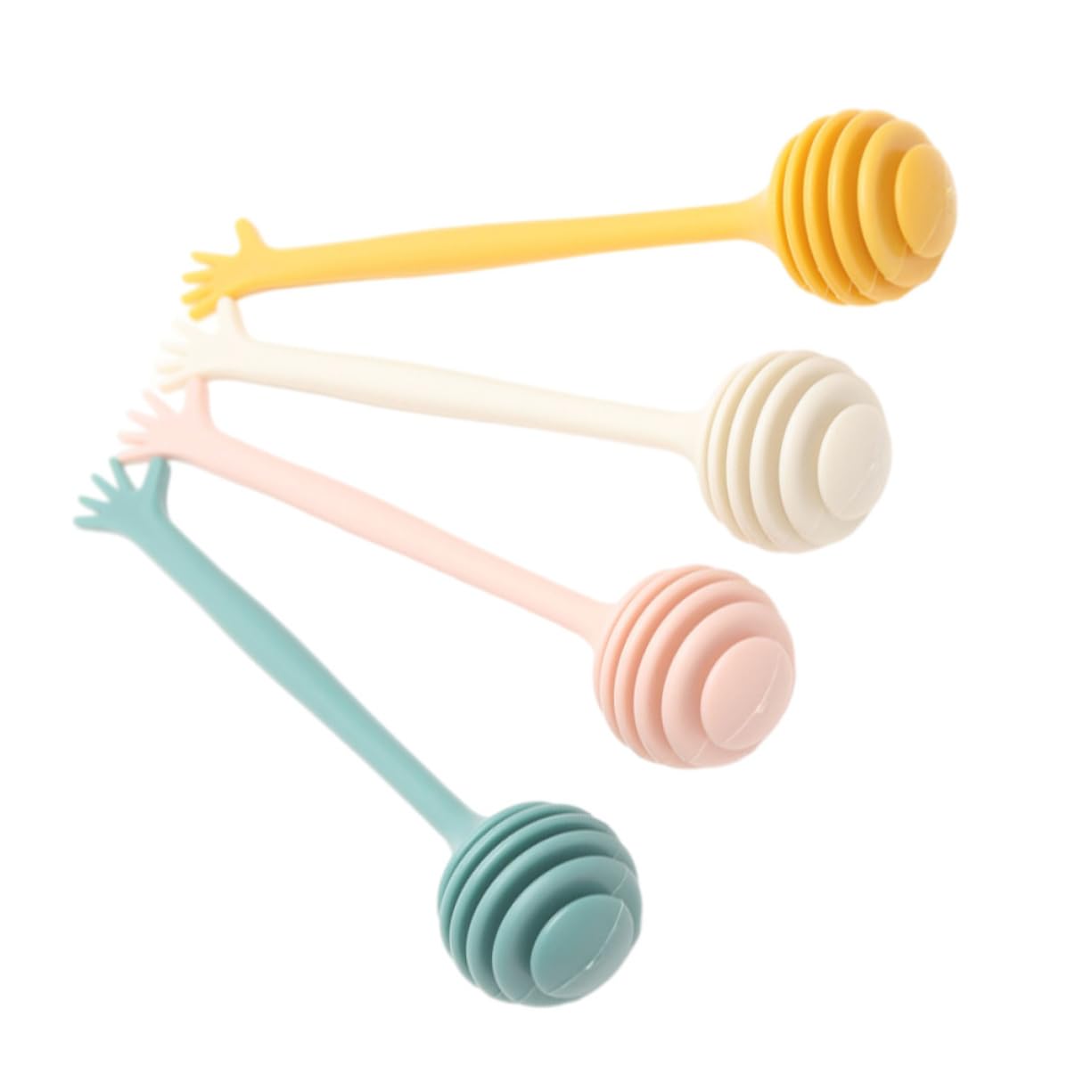SOLUSTRE 4 Pack Honey Serving Sticks Stirrer Rods for Coffee Tea Biscuits Pp Material Easy to Use and Clean