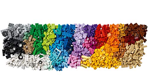 Image of LEGO 11717 Classic Bricks Bricks Plates Large Creative Box Building Set with Wheels, Windows, Doors and Eyes,Multicolor,Pack of 1504 Pieces