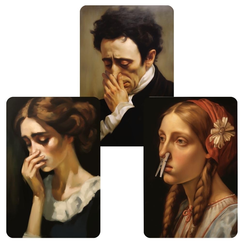 YJ PREMIUMS3PC Funny Bathroom Wall Decor Art Sign | Fun Guest Painting Bathrooms Toilet Home Midcentury Classical Vintage Pictures Decors Signs Quirky Weird Unique Big Humor Gift Decorations Gifts