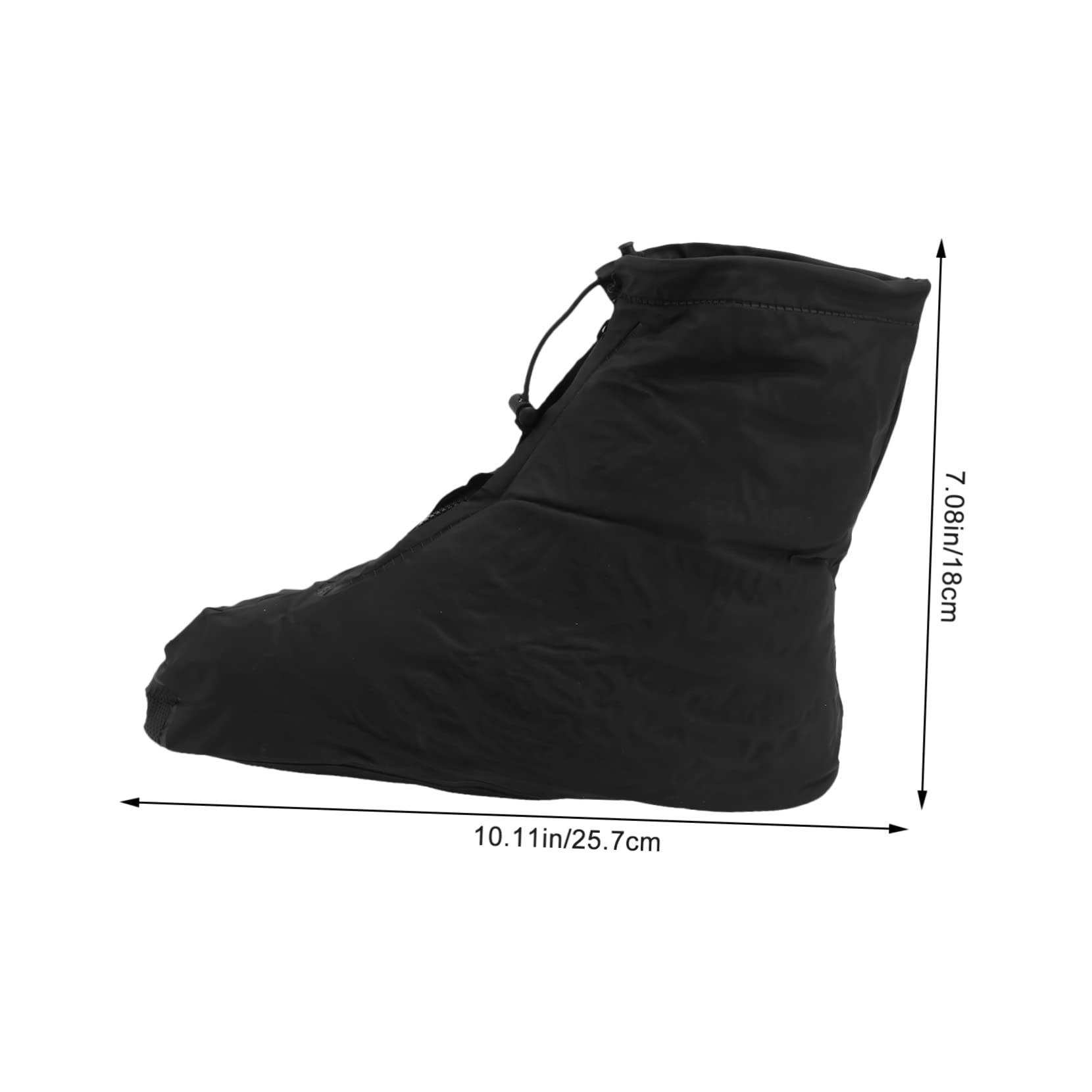 KICHOUSE 1Pair Shoe Covers Comfortable Rain Shoe Covers for Outdoor Use Non Slip Thickened Soles Black Design for Rainy Days and Various Activities