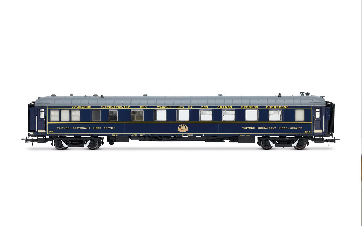 JOUEF HJ4213 SNCF, 3 pezzi Sud Express, set 1/2, CIWL Restaurant Coach + 2 x DEV Inox Short, ep. III/IV, Locomotiva Diesel Ferroviaria, Età A14+