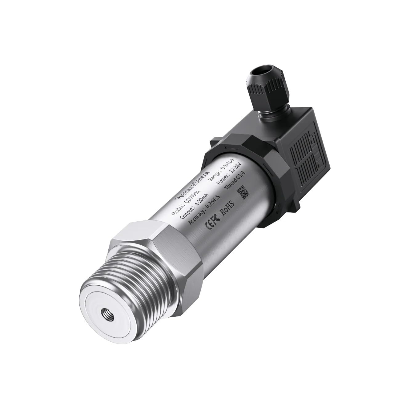 Sensor transmisor de presión de 0-10 V for agua, gas, aceite y líquidos. Manómetro de 150 psi (10 bar, 1 bar, 50 mbar, 20 MPa). 1 unidad.(0-0.16Mpa)