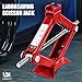 DNA Motoring 1.5 Ton (3,306 lbs) Scissor Lift Jack with Labor-Saving Ratchet Wrench for Most Cars, 4'' - 15.2'' Lifting Range, Red, TOOLS-00477